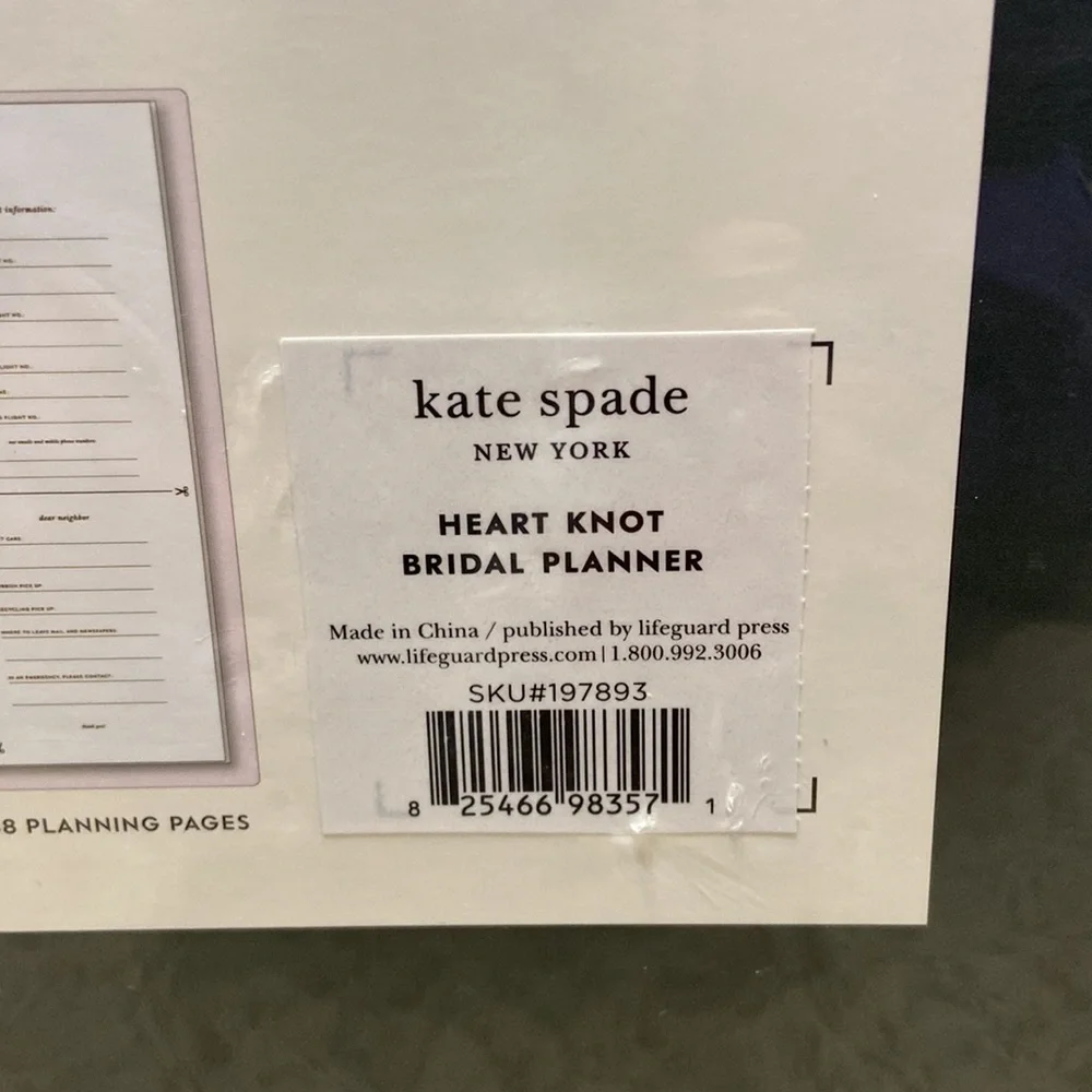 Kate Spade HEART KNOT Bridal Planner